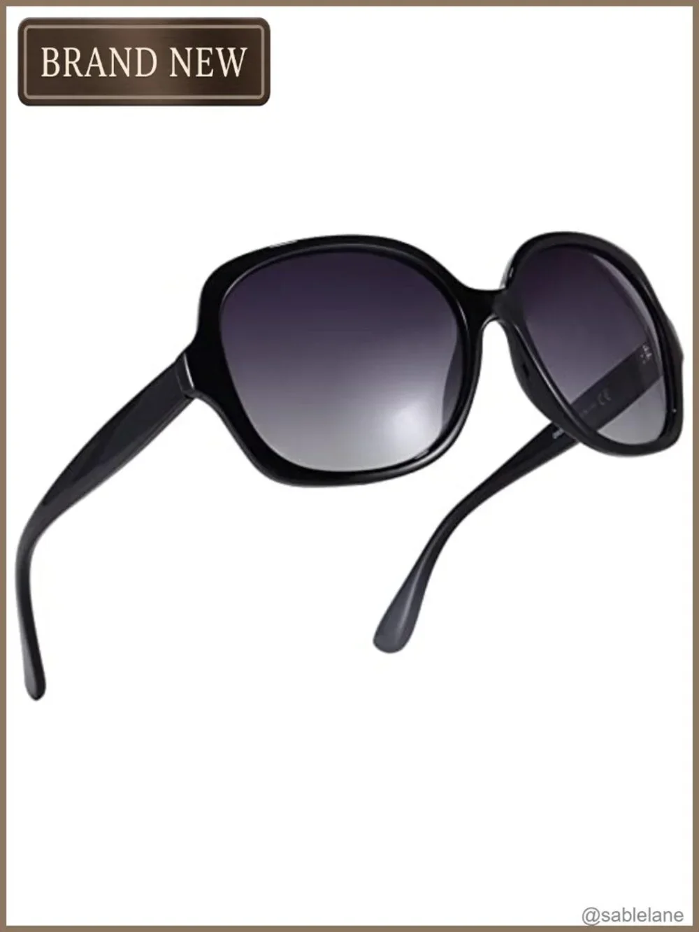 Oversized Polarized Square Sunglasses UV Protection Women Men Retro Shades